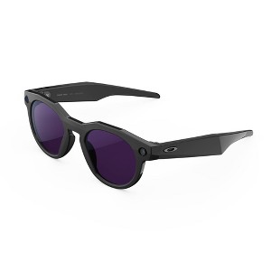 Oakley Meta HSTN Smart Glasses : Clear to Amethyst Transitions, Black Frame