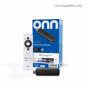 Onn Android TV FHD Streaming Device BLACK : Google TV, Chromecast Built-In, Dolby Audio, HDMI, US Compatible Only