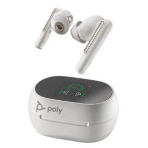 POLY Voyager Free 60 UC In-Ear Wireless Noise Canceling Earphones WHITE SAND
