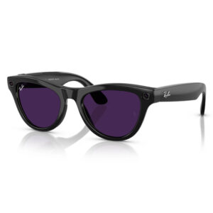 Ray-Ban Meta Skyler Smart Glasses : Clear Transitions Amethyst Lense, Shiny Black Frame
