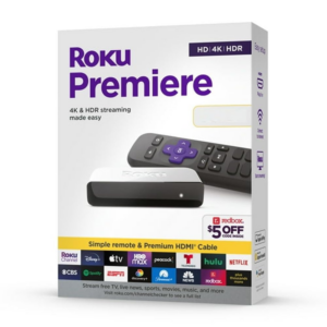 Roku 3920RW Premiere 4K HDR Streaming Player BLACK