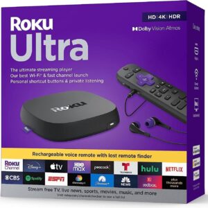 Roku Ultra LT HD/4K/HDR/Dolby Vision Streaming Media Player BLACK : Voice Remote