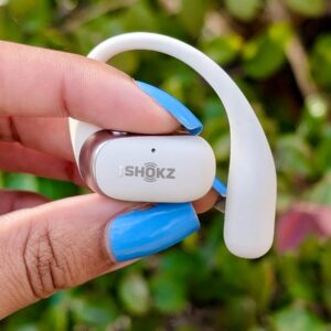 Shokz OpenFit Air Open-Ear True Wireless Earbuds STONE BLUE ; Bluetooth / WiFi, Siri / Google Assistant Compatible, Water Resistant, Carrying Case, Up to 6Hrs Battery Life