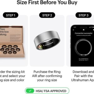 Ultrahuman Ring AIR Size 11 - World’s Lightest Sleep-Tracking Wearable RAW TITATIUM