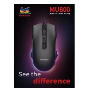 ViewSonic MU800 Wired Gaming Mouse 6400 MAX DPI - Black - MOQ 60 pcs. per Master